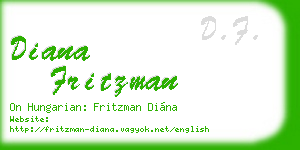 diana fritzman business card